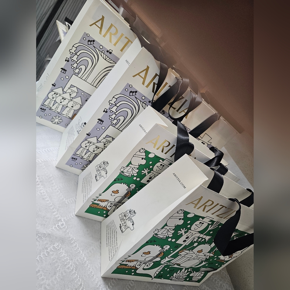 4× Aritzia Shopping Bags